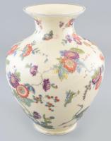 Thomas Avory váza. Kézzel festett, jelzett, kopott ezüstözés 25 cm