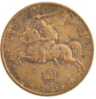 Litvánia 1925. 1c Al-bronz T:2-
Lithuania 1925. 1 Centas Al-bronze C:VF
Krause KM#71
