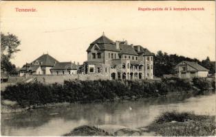 1916 Temesvár, Timisoara; Regatta palota, korcsolya csarnok. Gerő Manó kiadása / rowing palace and ice skating hall, rink (EK)