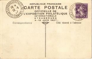 1927 Exposition Philatelique Internationale, Strasbourg, Palais du Rhin / International Philatelic E...