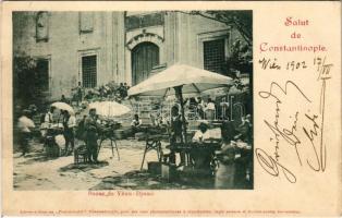 1902 Constantinople, Istanbul; Bazar de Yénu-Djami / bazaar, market