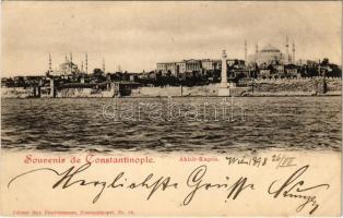 1898 (Vorläufer) Constantinople, Istanbul; Akhir-Kapon (small tear)