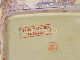 Japán szacuma (Terebess) kézzel festett, jelzett, hibátlan 19x16 cm