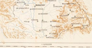 1919 Magyarország néprajzi térképe a népsűrűség alapján, az 1910. évi népszámlás alapján, szerk.: gr...