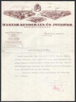 1939 Katonai szolgálat megkezdése miatt kiadott igazolvány a szegedi Magyar Kender-, Len- és Jutaipar Részvénytársaság által