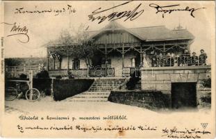 1903 Komárom, Komárno; Monostori szőlő, szőlészet, kerékpár. Spitzer Sándor kiadása / winery, vineyards, villa, bicycle (EB)