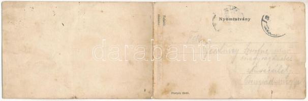 1905 Pöstyén, Pistyan, Piestany; 2-részes kihajtható panorámalap / 2-tiled folding panoramacard (EM)