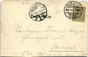 1905 Harádics, Hradist, Hradisch, Hradiste pod Vrátnom; Vasútállomás, Fő tér, Népiskola, Vendéglő, A...