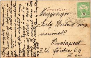 1912 Nemeskosztolány, Zemianske Kostolany; utca részlet templommal, Kosztolányi várkastély. W.L. (?)...