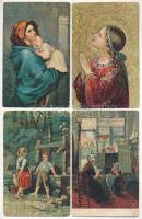 9 db RÉGI Stengel művész képeslap vegyes minőségben / 9 pre-1945 Stengel art postcards in mixed quality