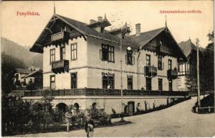 1908 Fenyőháza, Lubochna; Adminisztráció szálloda. Ébenhő Károly kiadása / hotel (EK)
