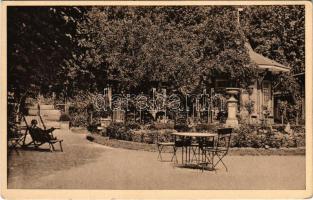 1930 Trencsénteplic, Trencianske Teplice; Villa Pension Skt. Salvator Garten-Ansicht / nyaraló kertje / villa, garden (EK)