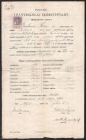 1918-1920 Eihorn Rózsi izraelita vallású tanuló 5 db iskolai bizonyítványa