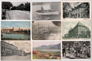 46 db RÉGI történelmi magyar város képeslap vegyes minőségben / 46 pre-1945 historical Hungarian town-view postcards in mixed quality