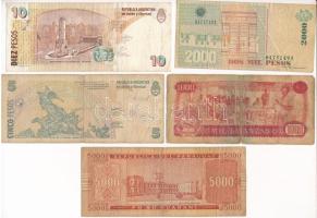 5xklf külföldi bankjegyből álló tétel T:III,III-
5xdiff foreign banknote lot C:F,VG