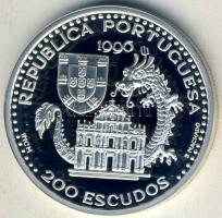 Portugália 1995. 200Esc Ag "1557 Makaó potugál gyarmat, hajó" T:PP Csak 10.000db!