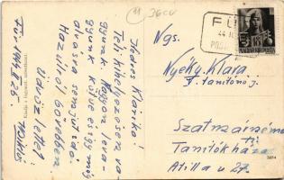 1944 Fűr, Fyr, Rúban; Fogyasztási szövetkezet üzlete és saját kiadása / cooperative shop + "POS...