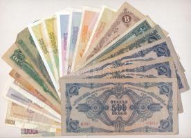 20db-os, vegyes magyar és külföldi bankjegytétel T:II-IV
20pcs, mixed HUngarian and foreign banknot...