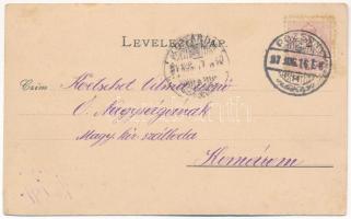 1897 (Vorläufer!) Pozsony, Pressburg, Bratislava; templom, Mária Terézia szobor. Angermayer Károly n...