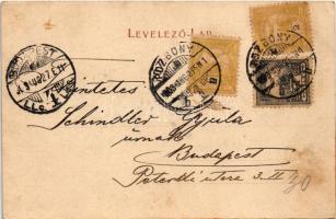 1903 Pozsony, Pressburg, Bratislava; Színház tér. Schmidt Edgar kiadása / Theaterplatz / Theatre Squ...