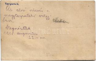 1918 Tátra, Magas-Tátra, Vysoké Tatry; Tarpataki vízesés, fahíd / waterfall, wooden bridge (EK)