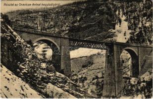 Anina, Oravica-Anina, Oravita-Anina; Oravicza-Aninai vasúti hegyipálya, viadukt. Weisz Félix kiadása / mountain railway bridge, viaduct (fa)