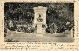 1902 Kolozsvár, Cluj; Erzsébet királyné (Sissi) szobor. Rigó Árpád kiadása / monument, statue of Empress Elisabeth of Austria (Sisi) (EK)