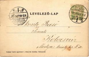 1906 Kolozsvár, Cluj; Az Osztrák-Magyar Bank palotája. Lepage Lajos kiadása / bank palace (EK)