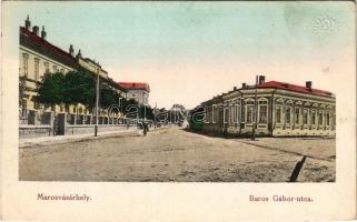 Marosvásárhely, Targu Mures; Baross Gábor utca, Honvéd laktanya / street view, K.u.K. military barracks (vágott / cut)