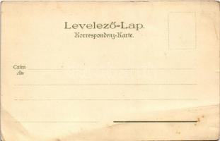 Temesvár, Timisoara; tér / square. Kunstanstalt Kosmos 79. litho s: Geiger R. (fa)