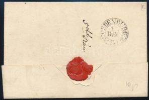 1841 Unpaid cover "RAAB" 1841 Portós levél "RAAB"