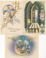 5 db RÉGI magyar irredenta üdvözlő képeslap, Bozó szignóval / 5 pre-1945 Hungarian irredenta greeting postcards