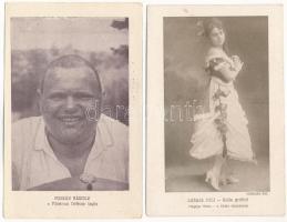 5 db RÉGI használatlan színész képeslap (Színházi Élet melléklete, Bíró, Lengyel Lipót kiadások): Hu...