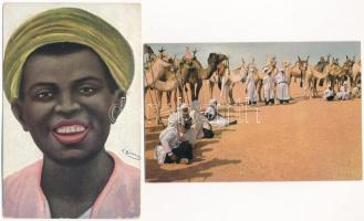 7 db RÉGI képeslap vegyes minőségben: népviseletek, folklór