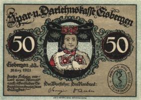 Német Birodalom / Weimari Köztársaság / Eisbergen 1921. 25Pf + 50Pf(2x) + 1M 4klf db, teljes sor T:I