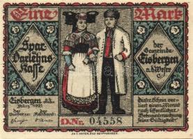 Német Birodalom / Weimari Köztársaság / Eisbergen 1921. 25Pf + 50Pf(2x) + 1M 4klf db, teljes sor T:I