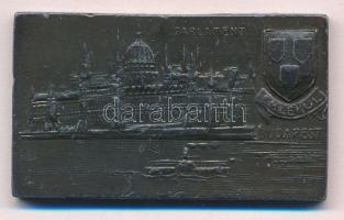 Józsa Gábor (1955-) Parlament - Budapest - Emlékül egyoldalas bronz plakett (31x53mm) T:2,2- ph, karc, a peremen nagyobb ü.
