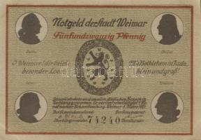 Német Birodalom / Weimari Köztársaság / Weimar 1921. 25Pf(6x) 6klf db, teljes sor T:I