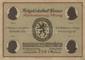 Német Birodalom / Weimari Köztársaság / Weimar 1921. 25Pf(6x) 6klf db, teljes sor T:I