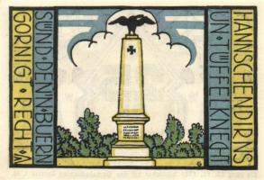 Német Birodalom / Weimari Köztársaság / Carlow 1921. 25Pf + 50Pf + 75Pf 3klf db, teljes sor T:I