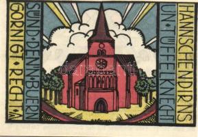 Német Birodalom / Weimari Köztársaság / Carlow 1921. 25Pf + 50Pf + 75Pf 3klf db, teljes sor T:I