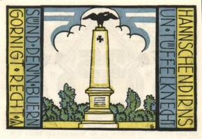 Német Birodalom / Weimari Köztársaság / Carlow 1921. 25Pf + 50Pf + 75Pf 3klf db, teljes sor T:I