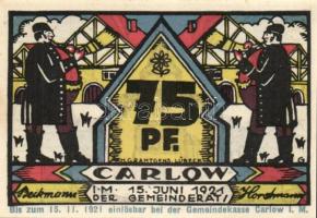 Német Birodalom / Weimari Köztársaság / Carlow 1921. 25Pf + 50Pf + 75Pf 3klf db, teljes sor T:I