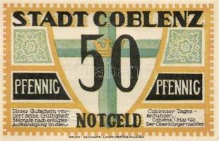 Német Birodalom / Weimari Köztársaság / Coblenz 1921. 25Pf + 50Pf(3x)4klf db, teljes sor T:I