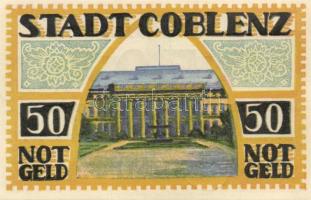 Német Birodalom / Weimari Köztársaság / Coblenz 1921. 25Pf + 50Pf(3x)4klf db, teljes sor T:I