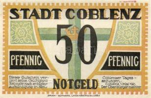 Német Birodalom / Weimari Köztársaság / Coblenz 1921. 25Pf + 50Pf(3x)4klf db, teljes sor T:I