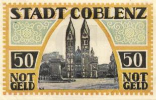 Német Birodalom / Weimari Köztársaság / Coblenz 1921. 25Pf + 50Pf(3x)4klf db, teljes sor T:I