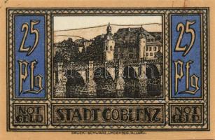 Német Birodalom / Weimari Köztársaság / Coblenz 1921. 25Pf + 50Pf(3x)4klf db, teljes sor T:I