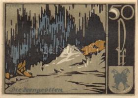 Német Birodalom / Weimari Köztársaság / Saalfeld 1921. 50Pf(3x) 3klf db, teljes sor T:I