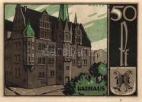 Német Birodalom / Weimari Köztársaság / Saalfeld 1921. 50Pf(3x) 3klf db, teljes sor T:I